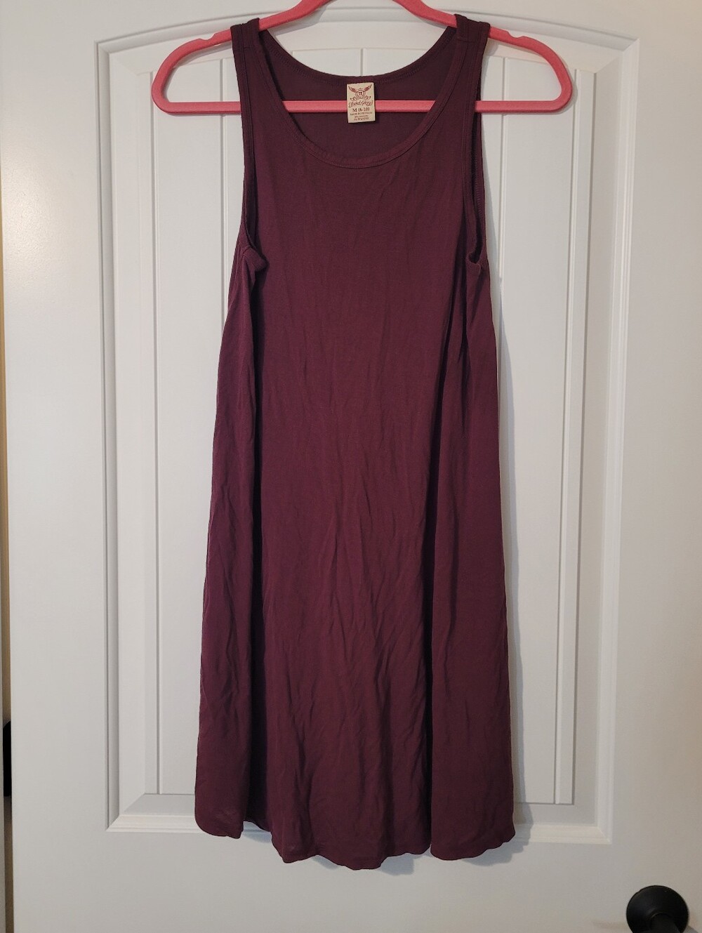 Faded Glory Sleeveless Burgundy Swing Dress